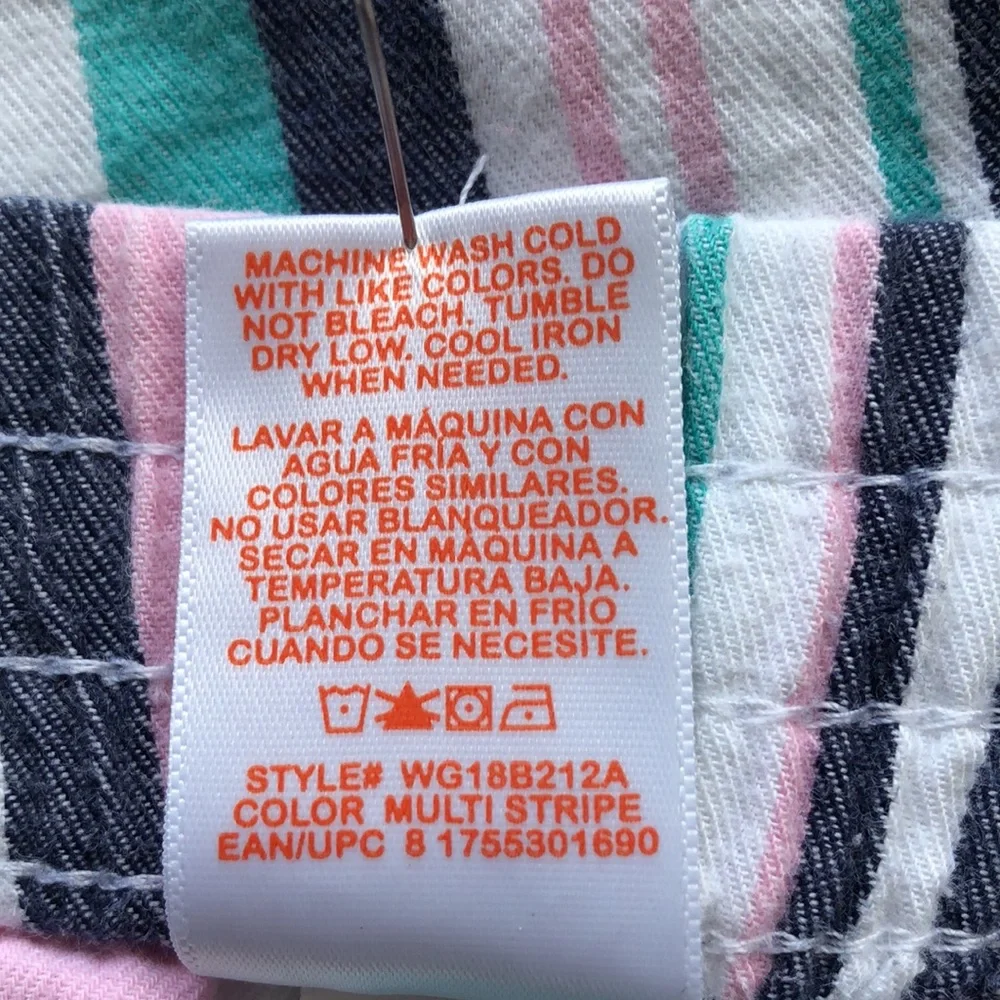 Wonder Nation Girls Multi Stripe Shorts - Picture 5 of 6